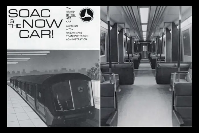 From the SOAC car brochure, showing interior and exterior